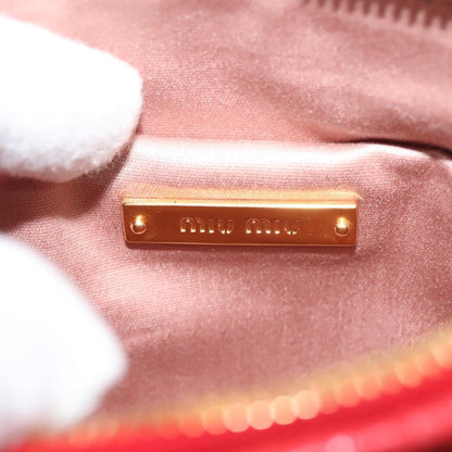 Miu Miu Zip Wristlet Pouch Leather, RED, LEATHER, Clutche & pouche