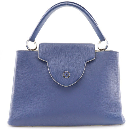 Louis Vuitton Capucines Bag Leather, BLUE, LEATHER, Handbag