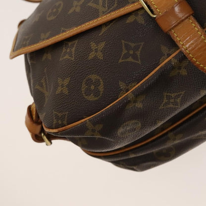 Louis Vuitton Saumur Handbag Monogram Canvas, BROWN, CANVAS, Shoulder bag