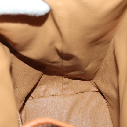 Celine Vintage Macadam Backpack Canvas and Leather, BROWN, CANVAS, Backpack