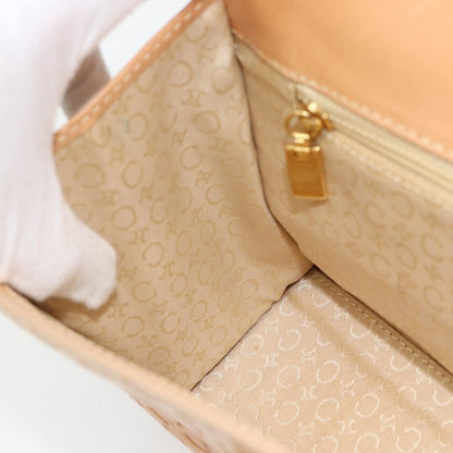 Celine C Macadam Handbag Canvas, Beige, Canvas, Handbag