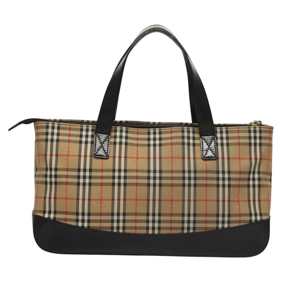 Burberry Nova Check Handbag Nova Check Canvas and leather, BEIGE, CANVAS, Handbag