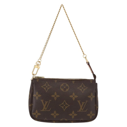 Louis Vuitton Mini pochette accessoires Canvas, BROWN, CANVAS, Clutche & pouche