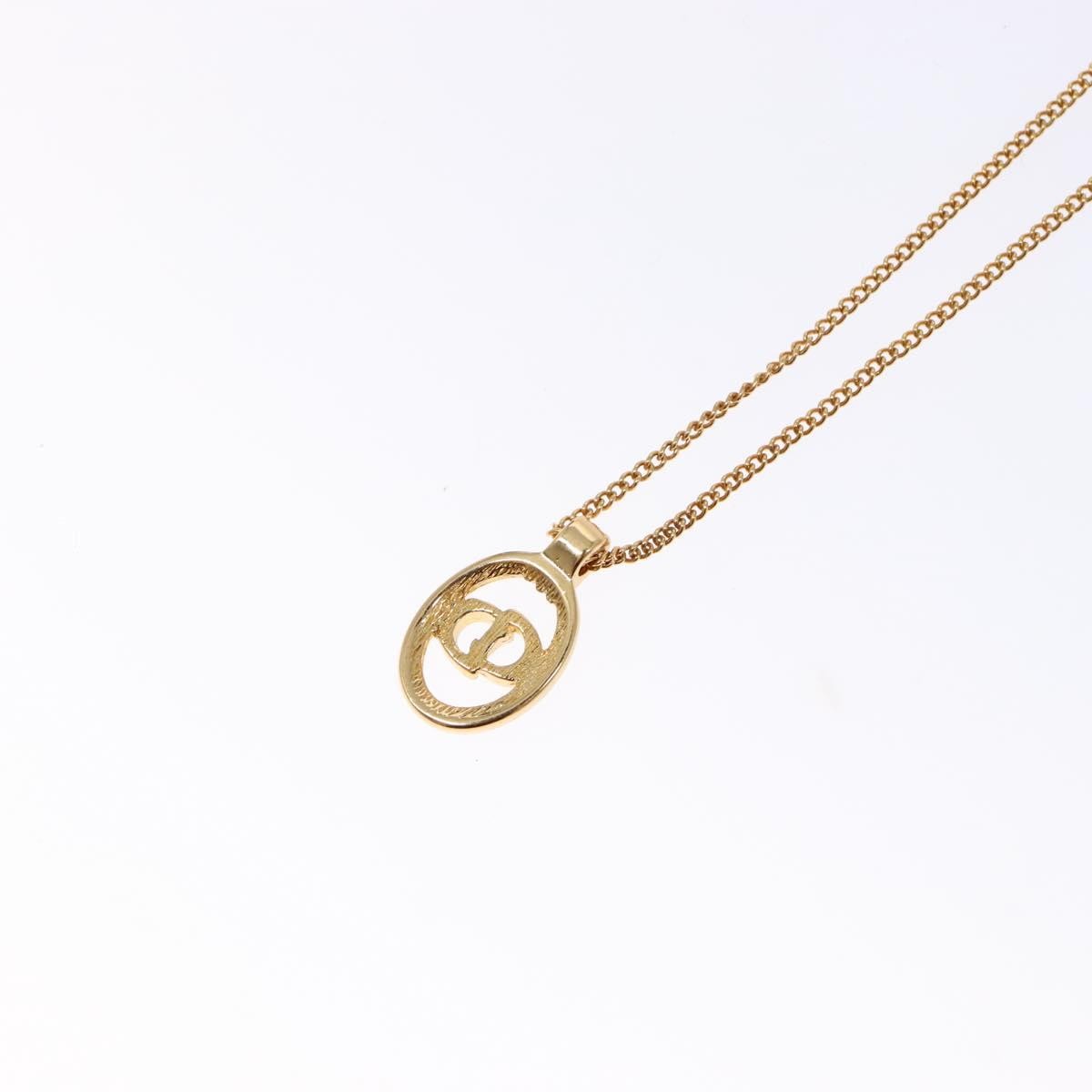 Christian Dior CD Pendant Necklace Gold-plated, GOLD, METAL, Necklace