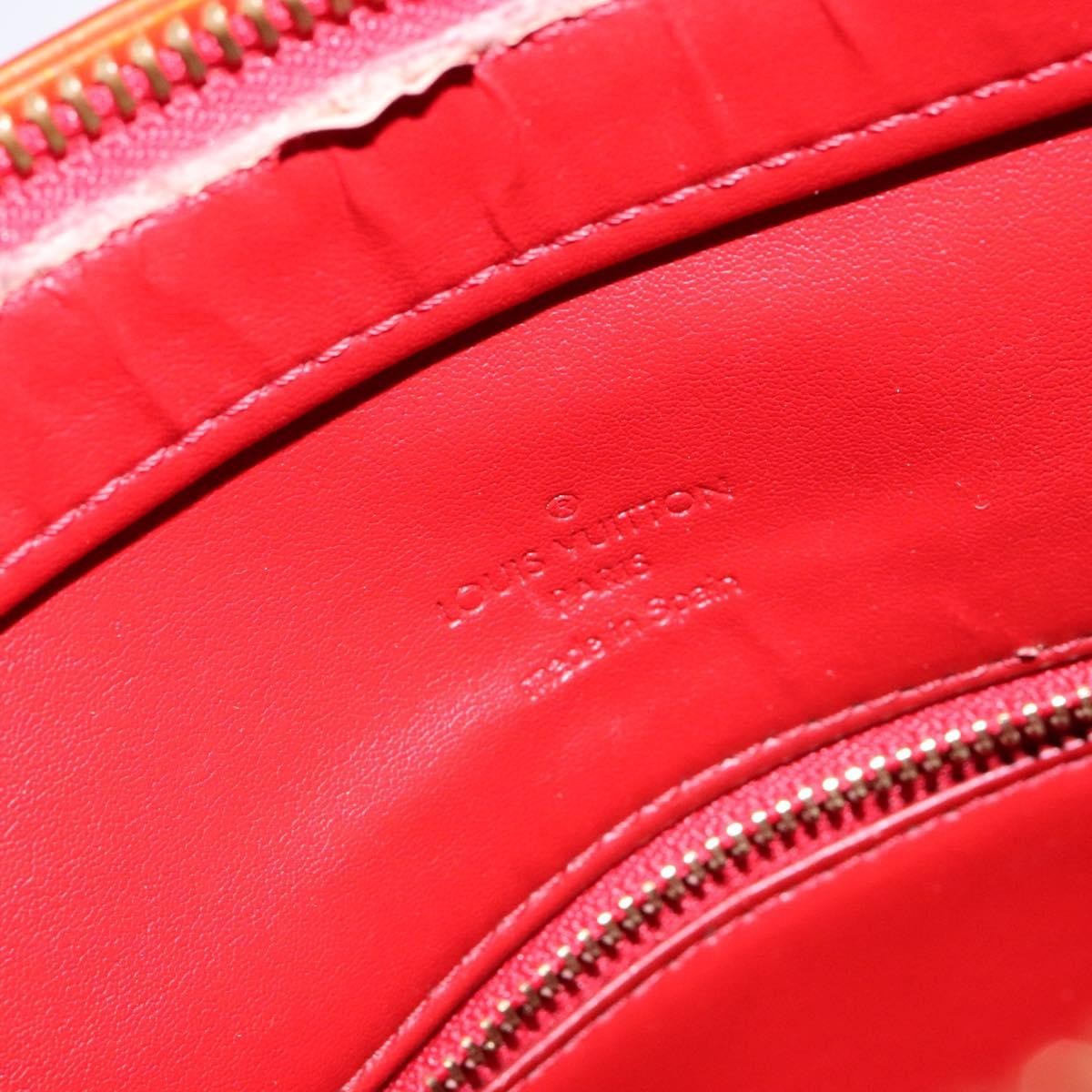 Louis Vuitton Houston Handbag Monogram Vernis, RED, PATENT_LEATHER, Handbag