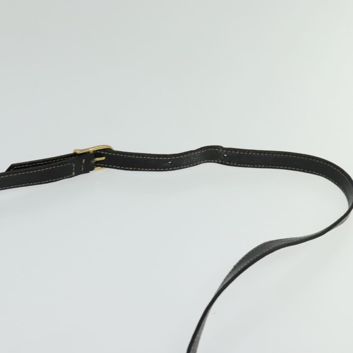 Celine Vintage Circle Logo Crossbody Bag Leather, BLACK, LEATHER, Crossbody bag