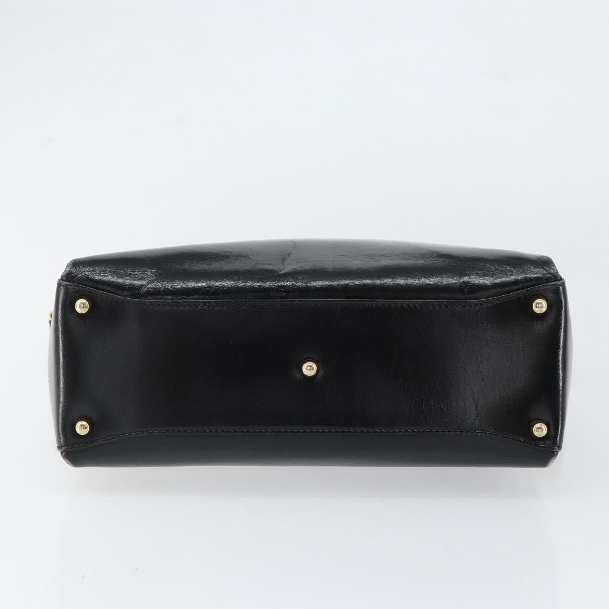 Gucci Vintage Handbag Leather, BLACK, LEATHER, Handbag