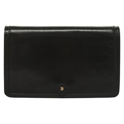 Bally Vintage Chain Shoulder Bag Quilted Leather, BLACK, LEATHER, Shoulder bag