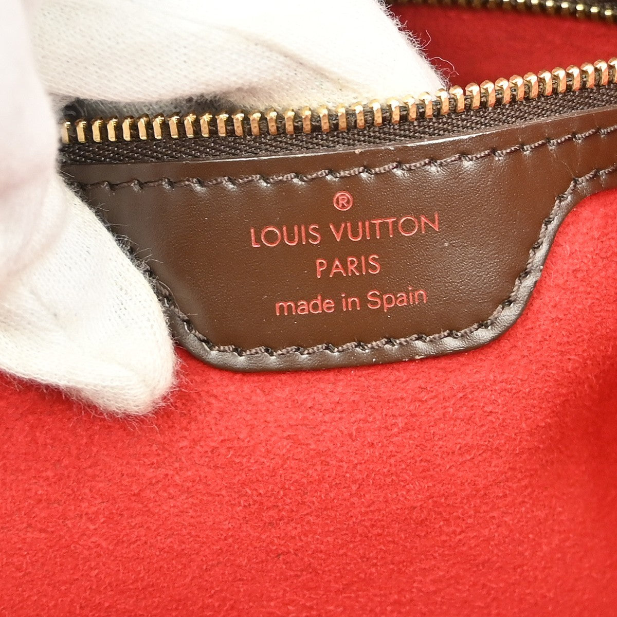 Louis Vuitton Hampstead Handbag Damier, BROWN, CANVAS, Tote bag