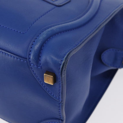 Celine Luggage Bag Smooth Leather, BLUE, LEATHER, Handbag
