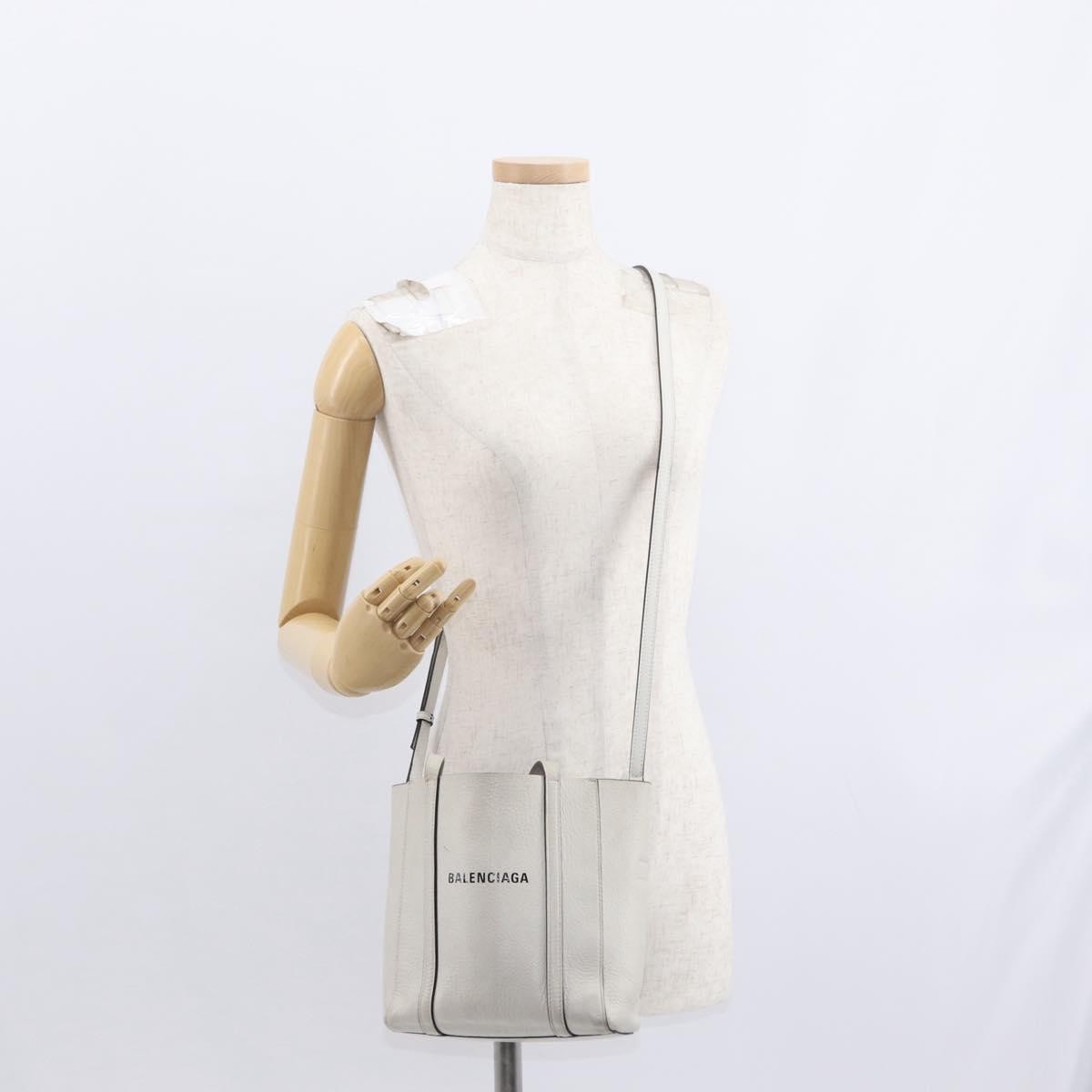 Balenciaga Everyday Tote Leather, WHITE, LEATHER, Tote bag