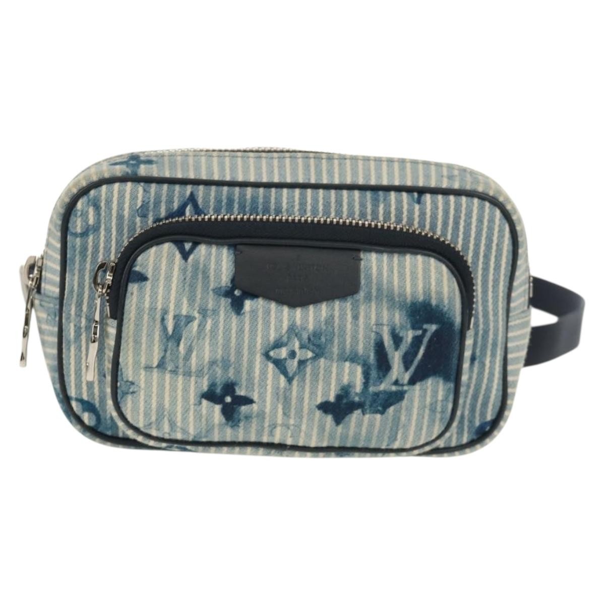 Louis Vuitton Outdoor Pouch Limited Edition Monogram Watercolor Stripes Denim, BLUE, CANVAS, Clutche & pouche