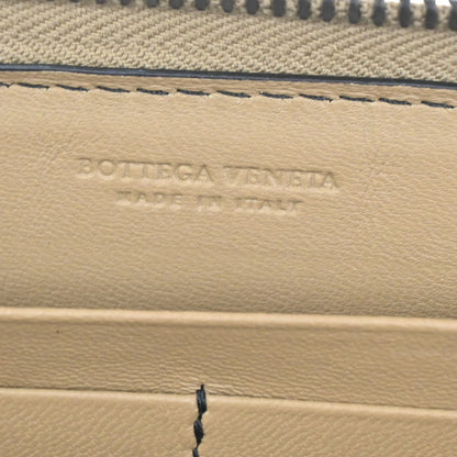 Bottega Veneta Intrecciato Long Zip  Wallet Leather, Brown, Leather, Wallet