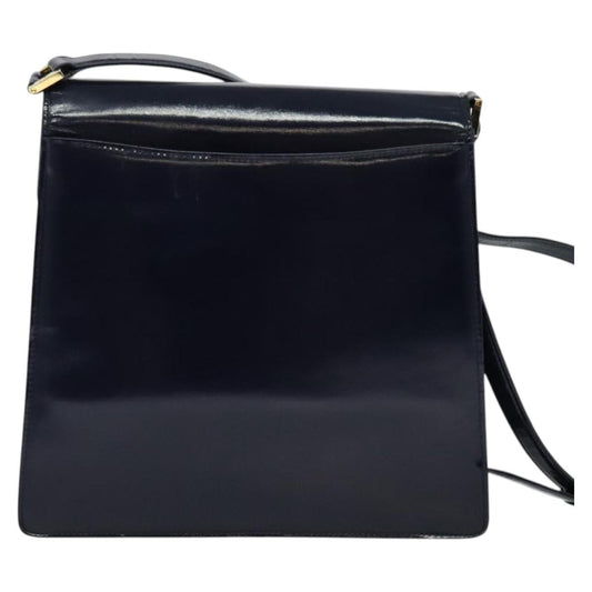 Saint Laurent Vintage Shoulder Bag Leather, BLUE, LEATHER, Shoulder bag