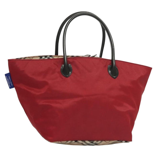 Burberry Nova Check Tote Nylon, RED, NYLON, Tote bag