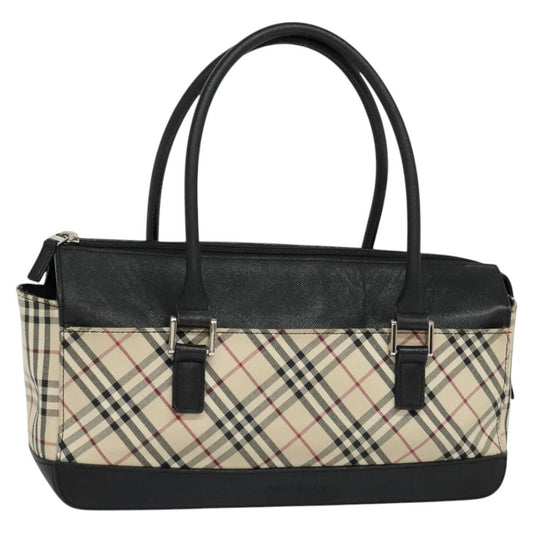 Burberry Nova Check Handbag Nova Check Canvas and leather, BEIGE, CANVAS, Handbag