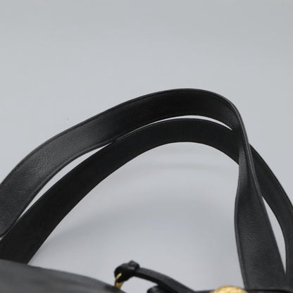 Chanel Vintage CC Dome Bag Leather, BLACK, LEATHER, Tote bag