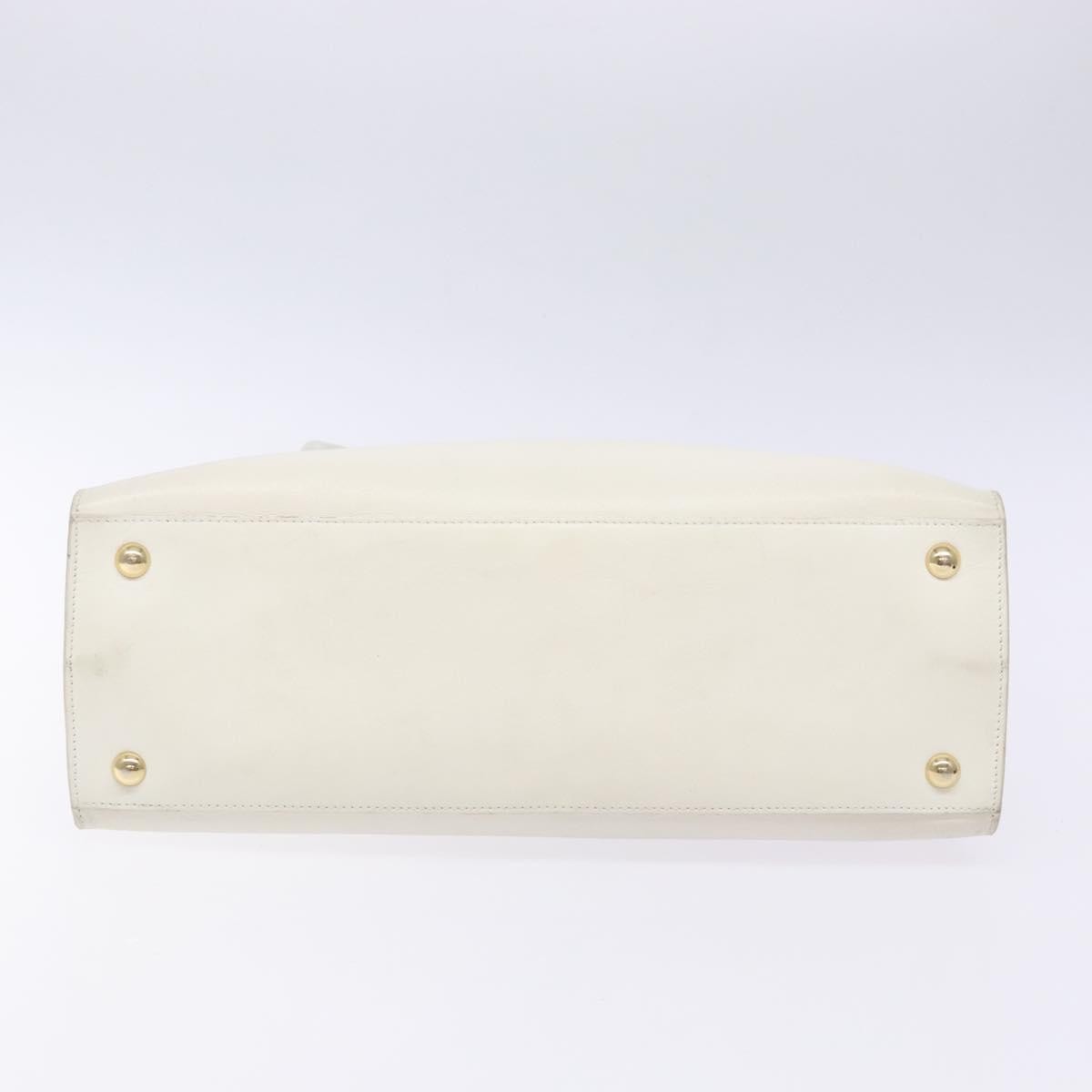 Salvatore Ferragamo Virna Satchel Leather, WHITE, LEATHER, Handbag