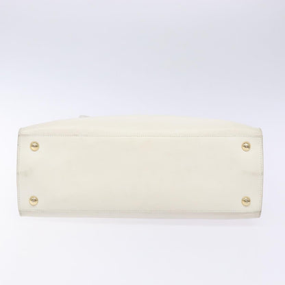 Salvatore Ferragamo Virna Satchel Leather, WHITE, LEATHER, Handbag