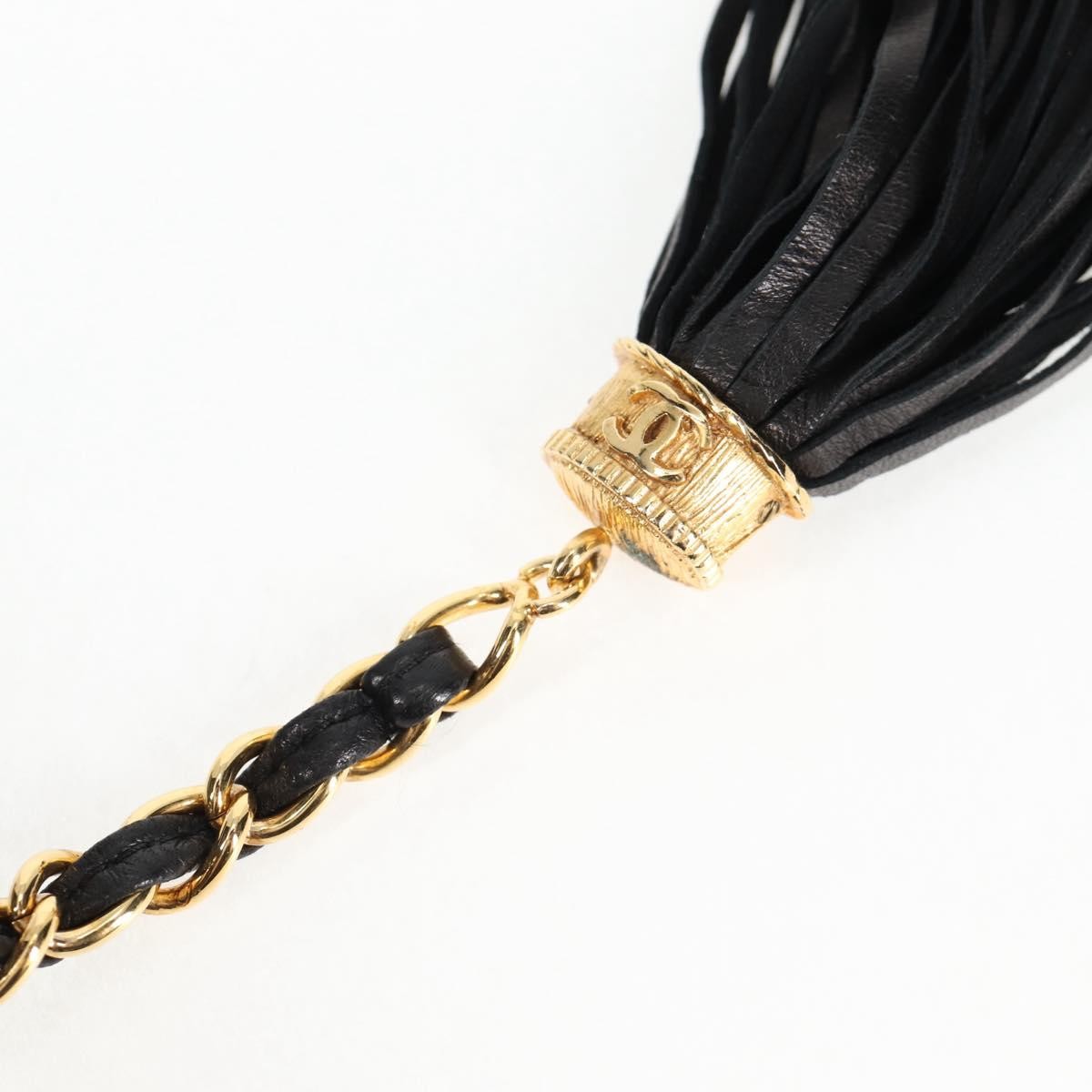 Chanel Camera CC Tassel Bag Leather, BLACK, LEATHER, Clutche & pouche