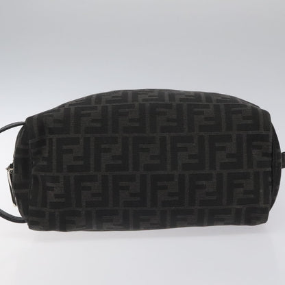 Fendi Toiletry Pouch Zucca Canvas, BLACK, CANVAS, Clutche & pouche
