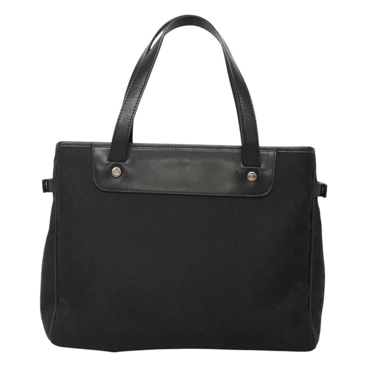 Celine Macadam Handbag Macadam with leather, BLACK, CANVAS, Handbag