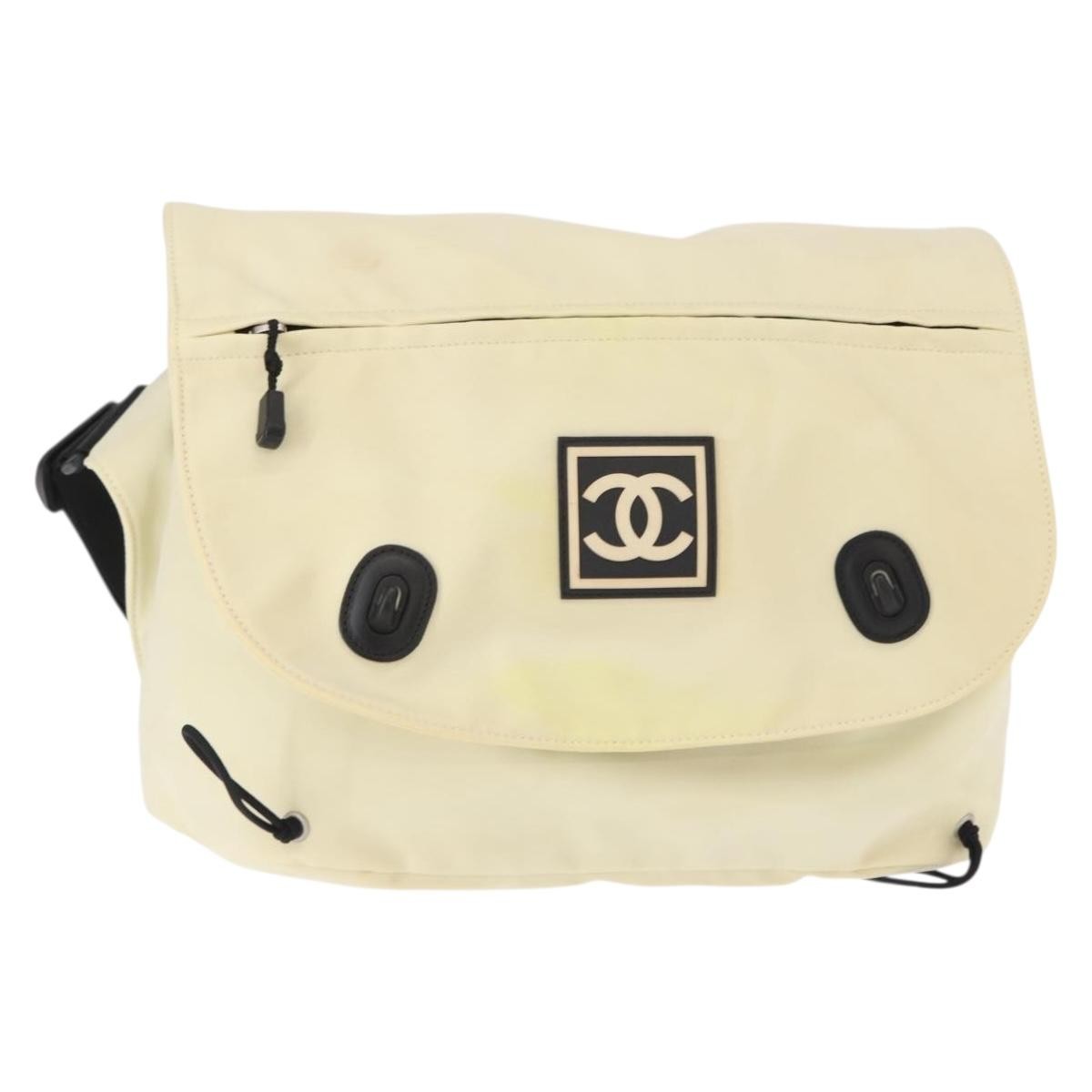 Chanel Sport Line Shoulder Bag Nylon, BEIGE, NYLON, Shoulder bag