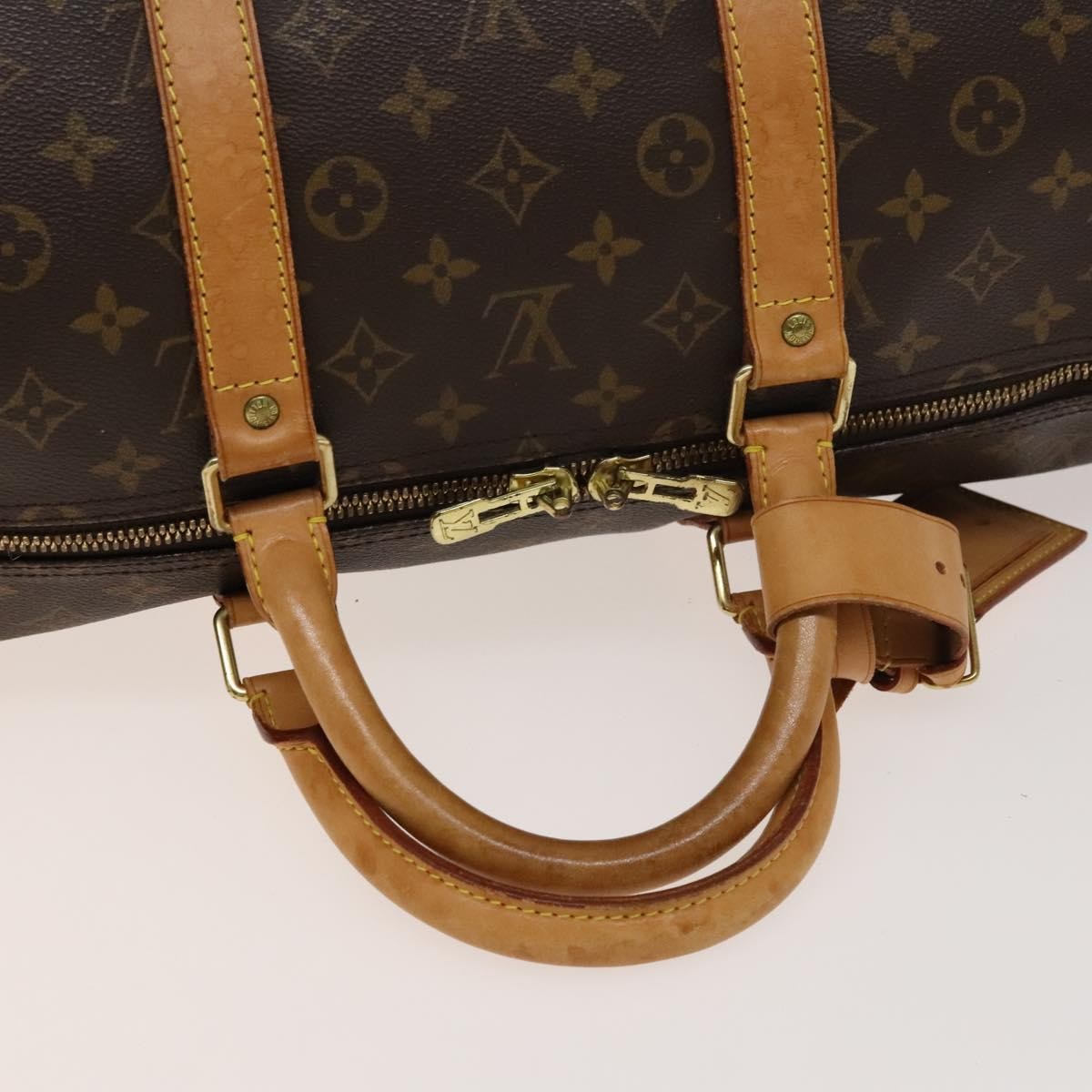 Louis Vuitton Keepall Bag Monogram Canvas, BROWN, CANVAS, Travel bag