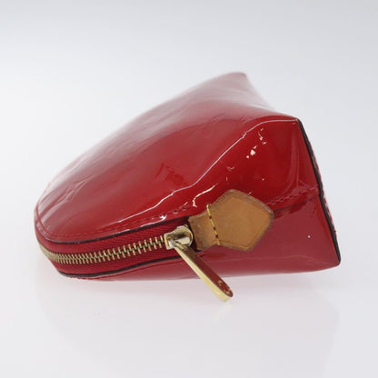 Louis Vuitton Cosmetic Pouch Monogram Vernis, RED, PATENT_LEATHER, Toiletry Case