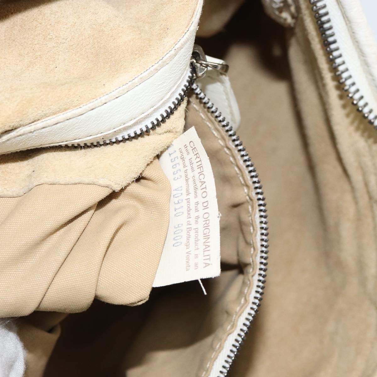 Bottega Veneta Veneta Hobo Perforated Intrecciato Nappa, WHITE, LEATHER, Handbag