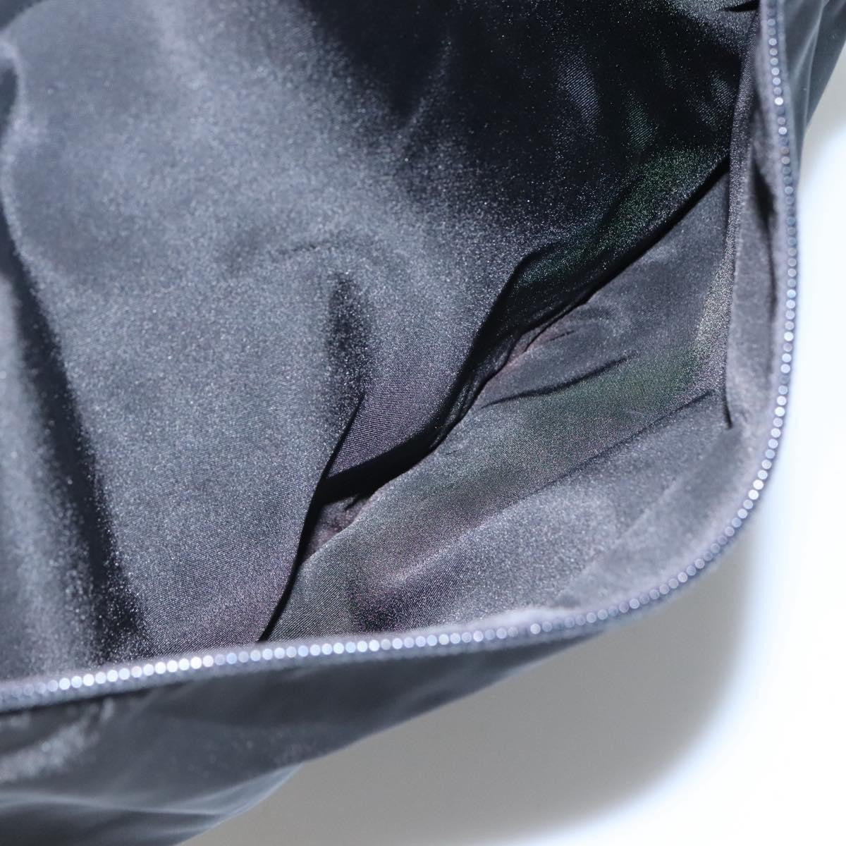 Prada Vintage Flap Messenger Bag Tessuto, BLACK, NYLON, Shoulder bag