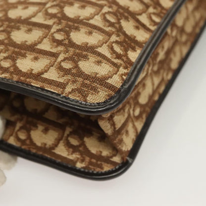 Christian Dior Vintage Trotter Shoulder Bag Canvas, BROWN, CANVAS, Shoulder bag