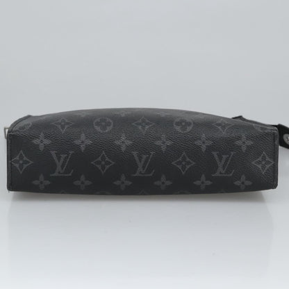 Louis Vuitton Pochette Voyage Monogram Eclipse Canvas, BLACK, CANVAS, Clutche & pouche
