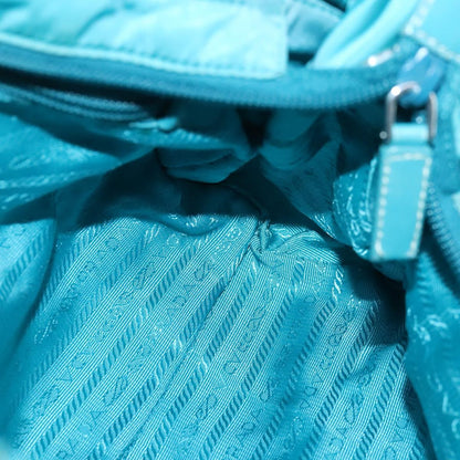 Prada Bow Convertible Tote Tessuto, BLUE, NYLON, Handbag