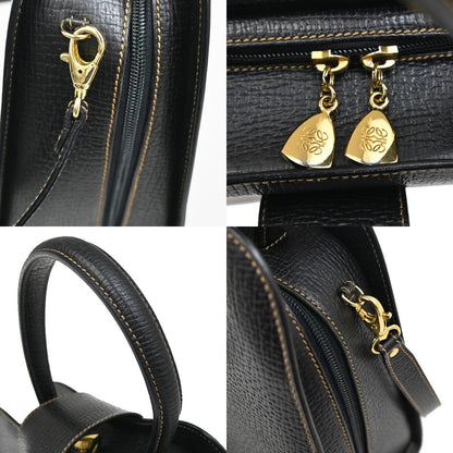Loewe Turn Lock Leather, BLACK, LEATHER, Handbag