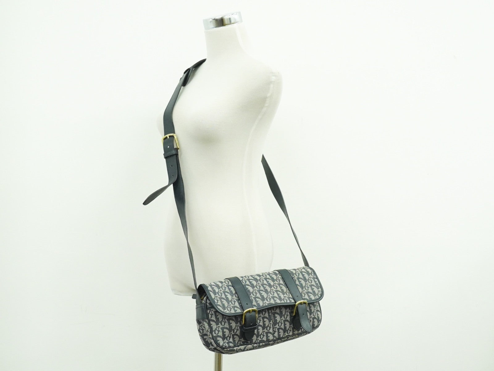 Christian Dior Trotter shoulder bag Canvas, GRAY, CANVAS, Shoulder bag