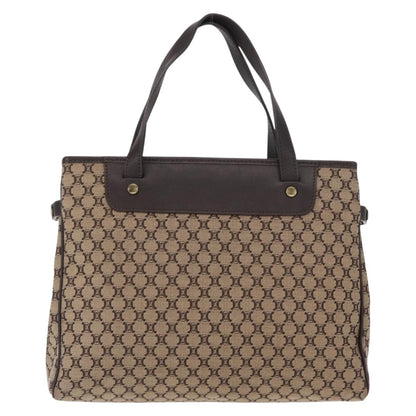 Celine Vintage Macadam Handbag Canvas, BEIGE, CANVAS, Handbag