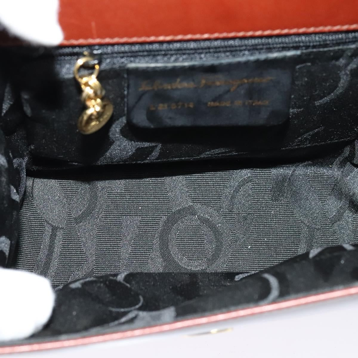 Salvatore Ferragamo Flap Shoulder Bag Leather, BROWN, LEATHER, Shoulder bag