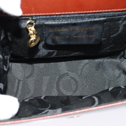 Salvatore Ferragamo Flap Shoulder Bag Leather, BROWN, LEATHER, Shoulder bag