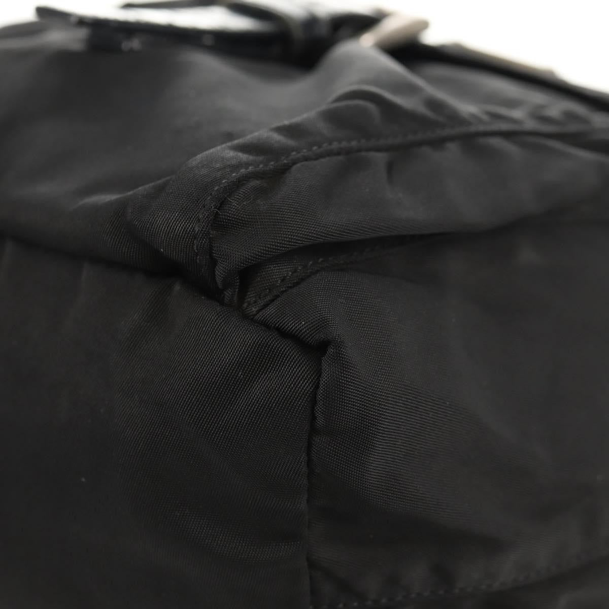 Prada Buckle Messenger Bag Tessuto, BLACK, NYLON, Shoulder bag