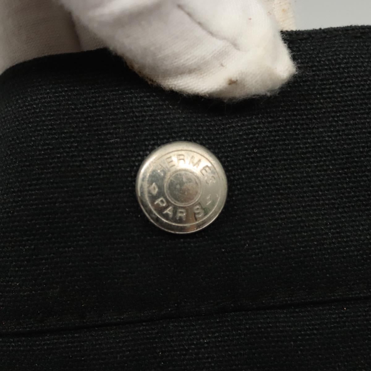 Hermes Fourre Tout Tote Canvas, BLACK, CANVAS, Tote bag