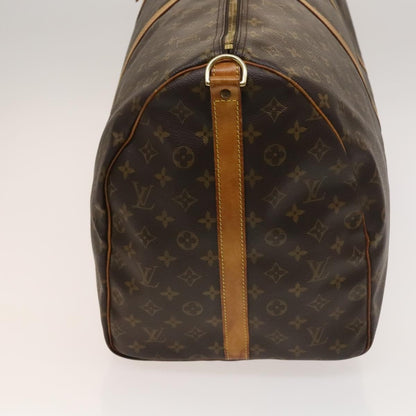 Louis Vuitton Keepall Bandouliere Bag Monogram Canvas, BROWN, CANVAS, Travel bag