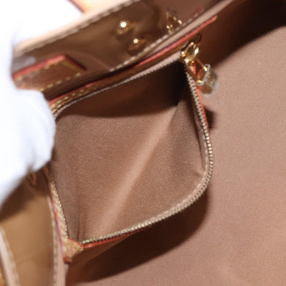 Louis Vuitton Reade Handbag Monogram Vernis, BEIGE, PATENT_LEATHER, Handbag