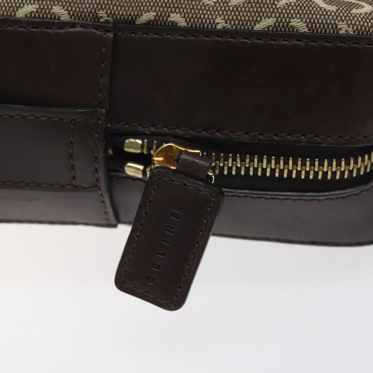 Celine C Macadam Handbag Canvas, Gray, Canvas, Handbag