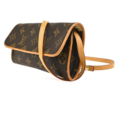 Louis Vuitton Twin Handbag Monogram Canvas, Brown, Leather, Clutch