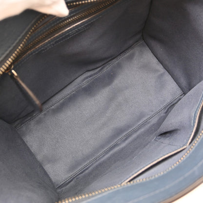 Celine Luggage Bag Smooth Leather, Blue, Leather, Tote Bag
