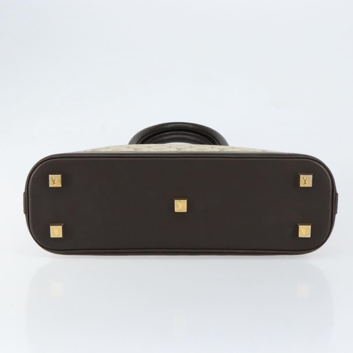 Louis Vuitton Alma Handbag Mini Lin Monogram, KHAKI, CANVAS, Handbag