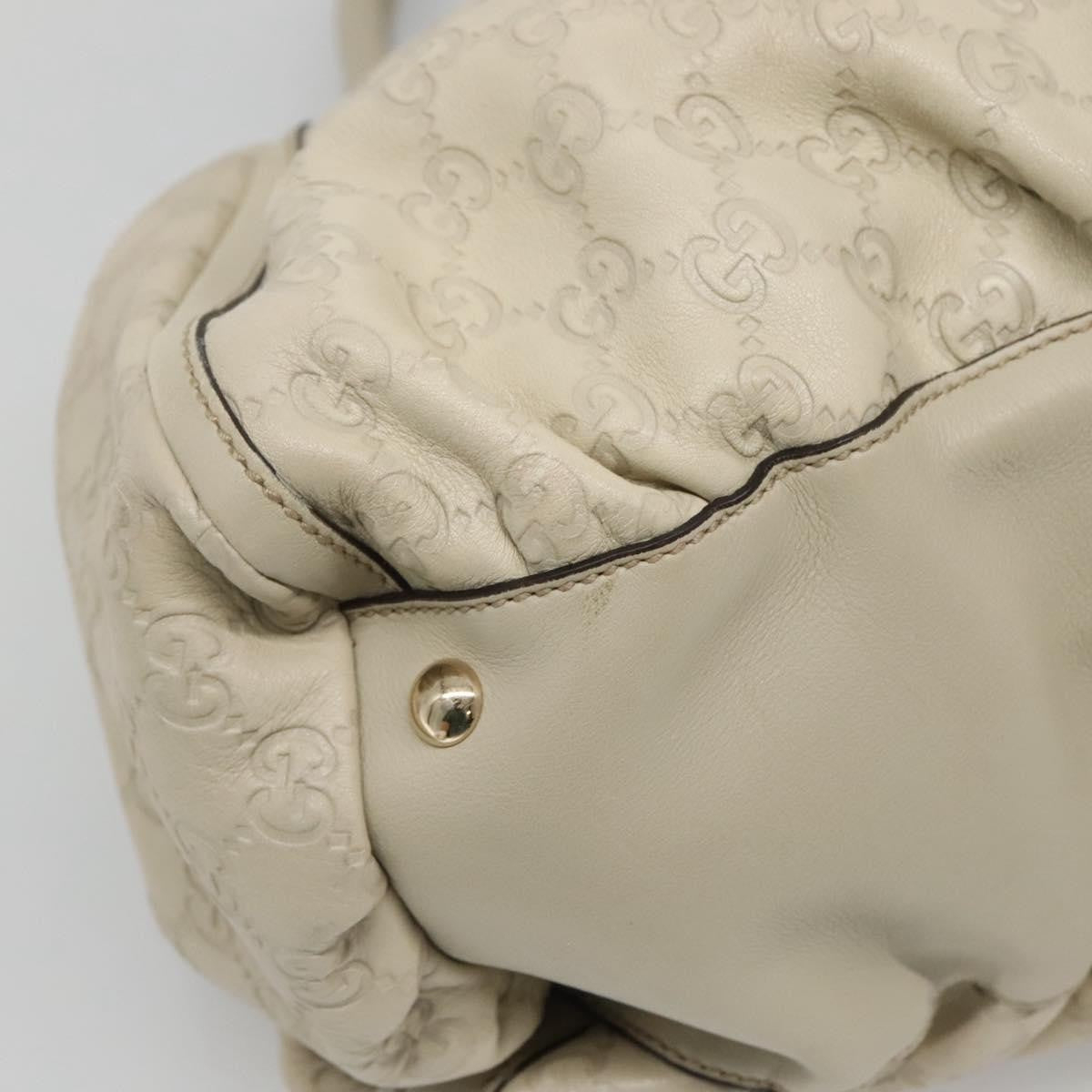 Gucci D Ring Hobo Guccissima Leather, WHITE, LEATHER, Handbag