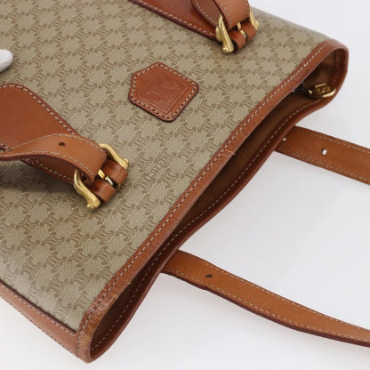 Celine Vintage Macadam Tote bag Canvas, BEIGE, PVC, Tote bag