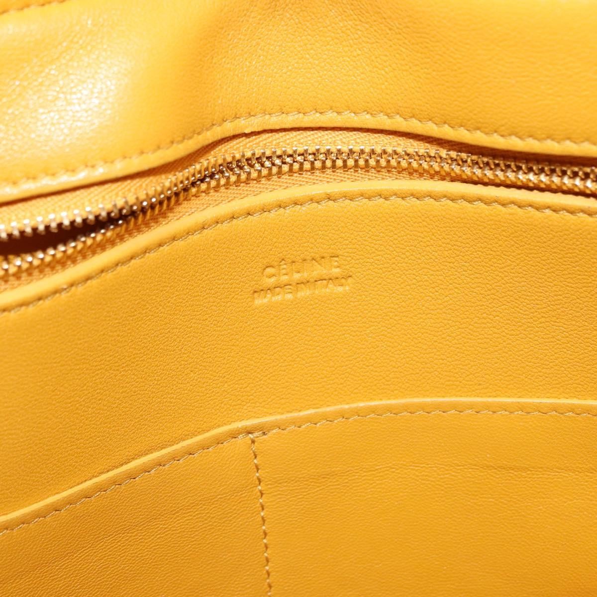 Celine Ring Bag Leather, YELLOW, LEATHER, Tote bag